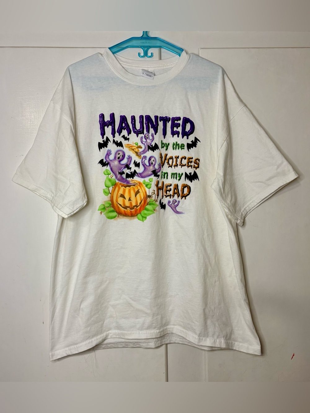Vintage Y2K Halloween Hearing Voices Funny Graphic T Shirt